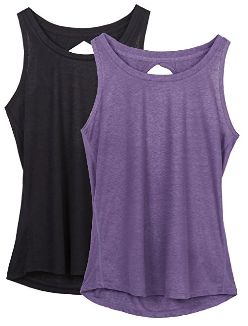 Activewear Workout Clothes Open Back Fitness Racerback Tank Tops for Women