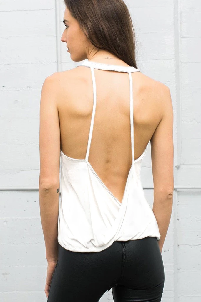 Loose quick-drying sexy backless thin sports yoga vest FitnessTops
