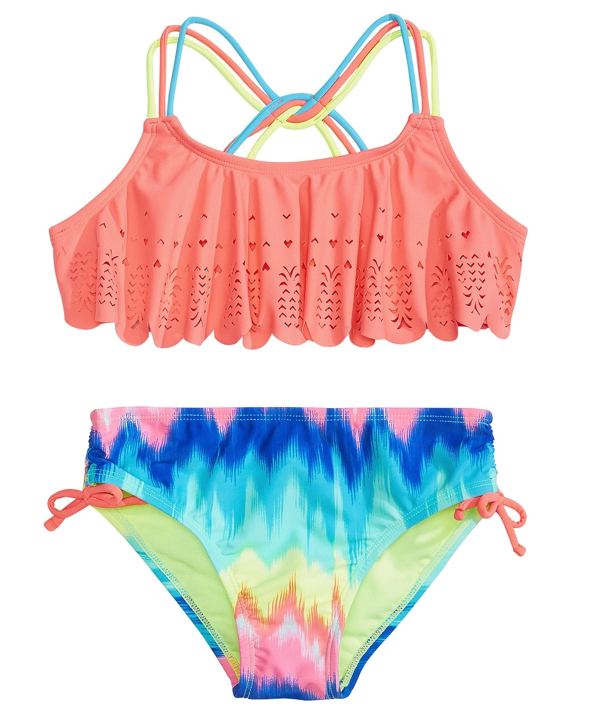 Rainbow Print Flounce Bikini front .jpg Rainbow Print Flounce Bikini front .jpg