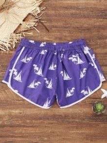 Sailboat Print Beach Shorts back.jpg