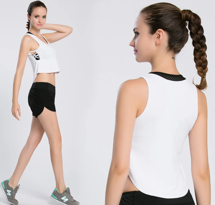 Women White Short Sleeves Fitted Crop Top Women White Short Sleeves Fitted Crop Top