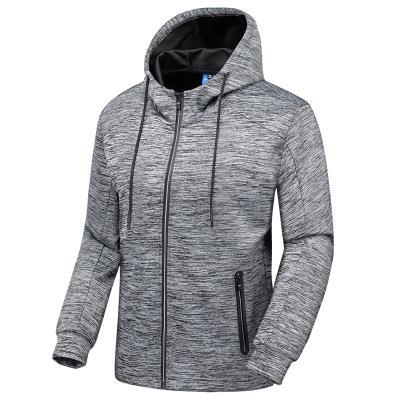 men's zipper hoodie top slim fit jacket