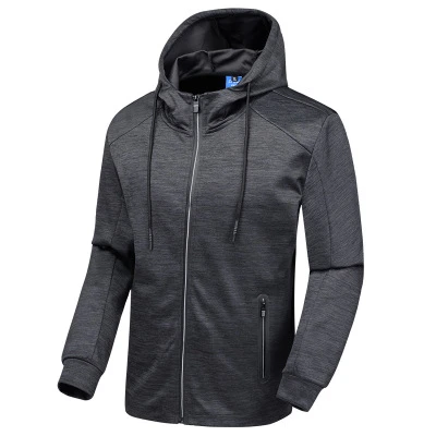 men's zipper hoodie top slim fit jacket
