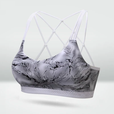 Cheerleading impact sports bra with metal bra buckle