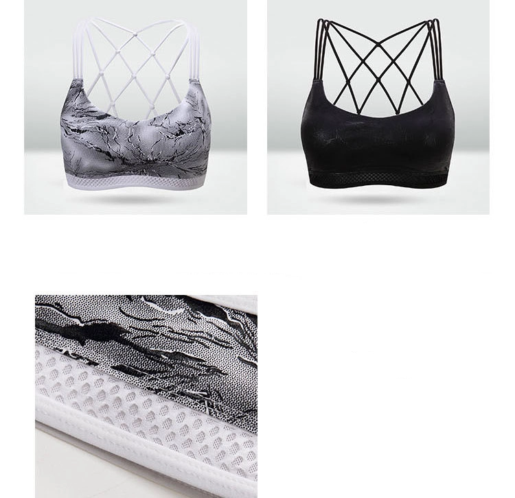 Cheerleading impact sports bra with metal bra buckle