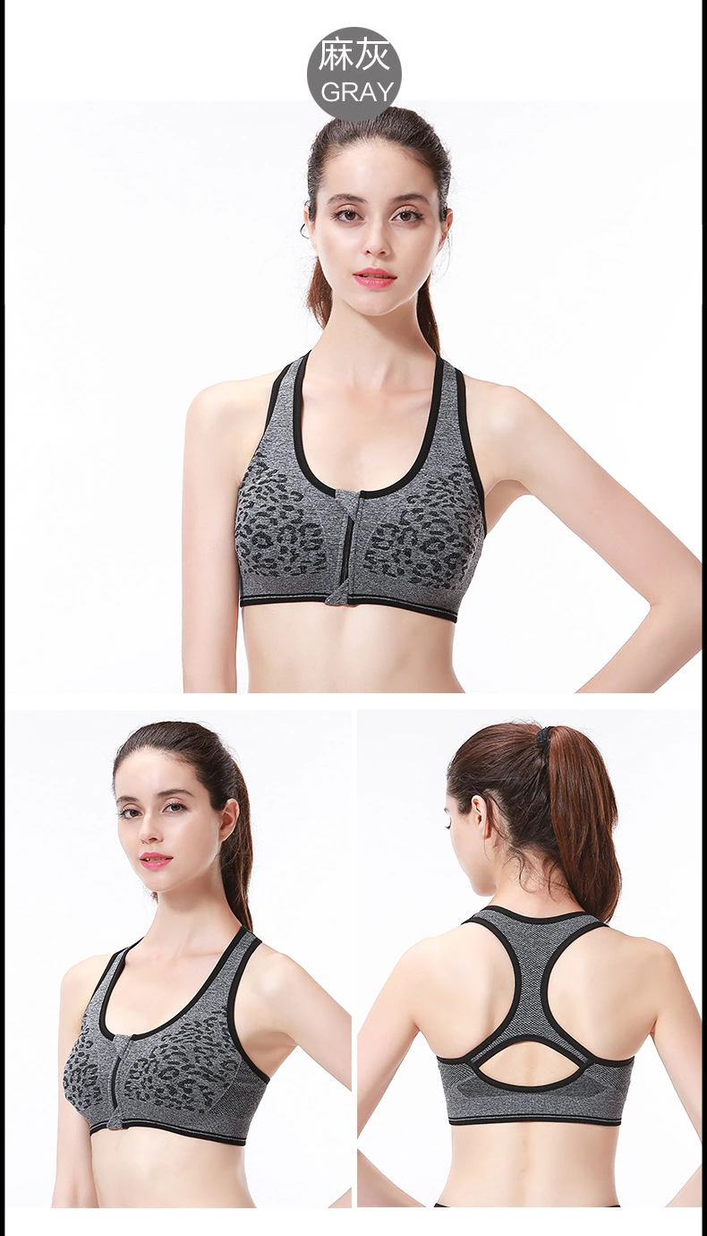 2018 stock lot sexy girls sports bra with zip