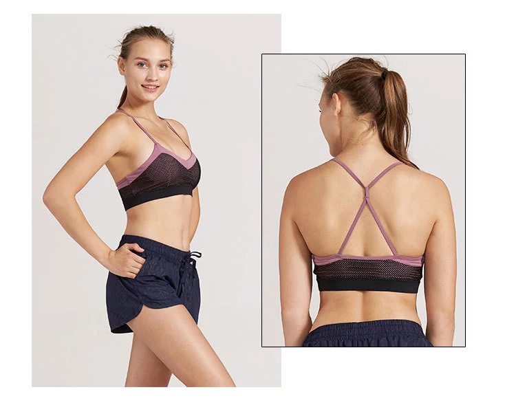 2018 new fashion custom print low front sports bra cup