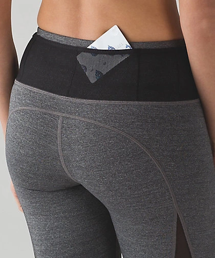 OEM High Waist Splicing Solid Color Women Nylon Leggings Yoga Pants with Mesh Pocket