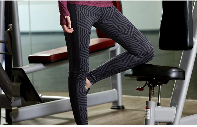 fitness equipment printed geometry yoga ninth tight pants