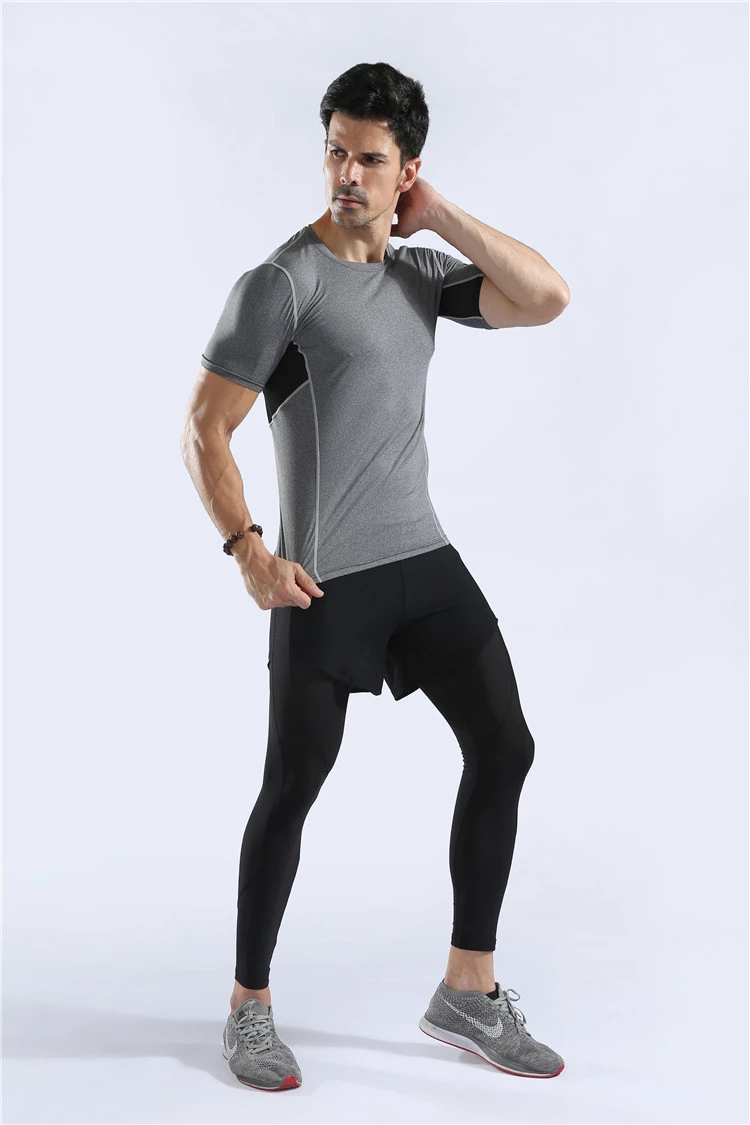 Quick Drying Mens Fitness Wear T shirt Gym Clothing