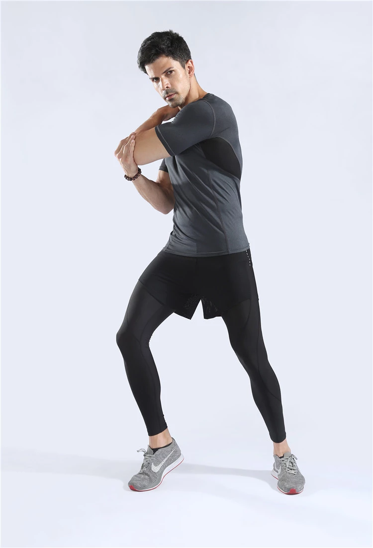 Quick Drying Mens Fitness Wear T shirt Gym Clothing