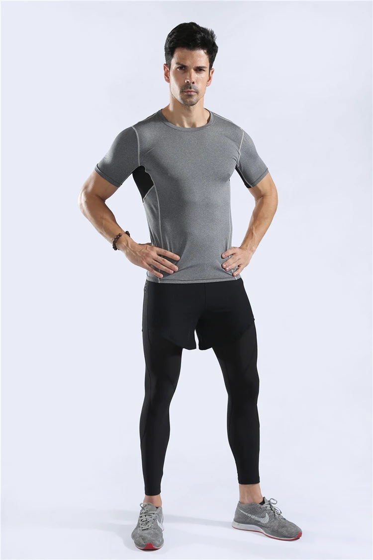 Quick Drying Mens Fitness Wear T shirt Gym Clothing