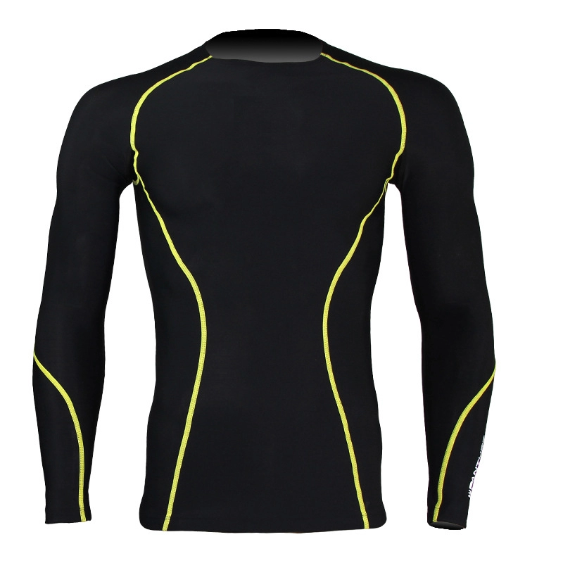 Mens Padded Fitness Sports Compression Shirt