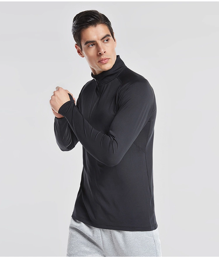 OEM Mens gym long sleeves compression t shirt slim fitness sport clothing