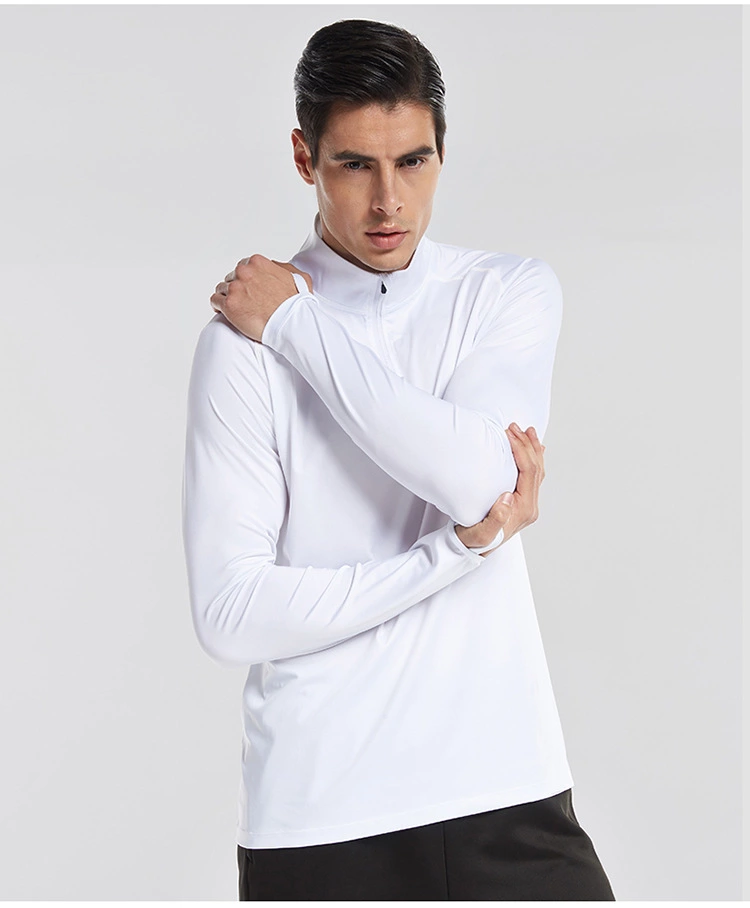 OEM Mens gym long sleeves compression t shirt slim fitness sport clothing