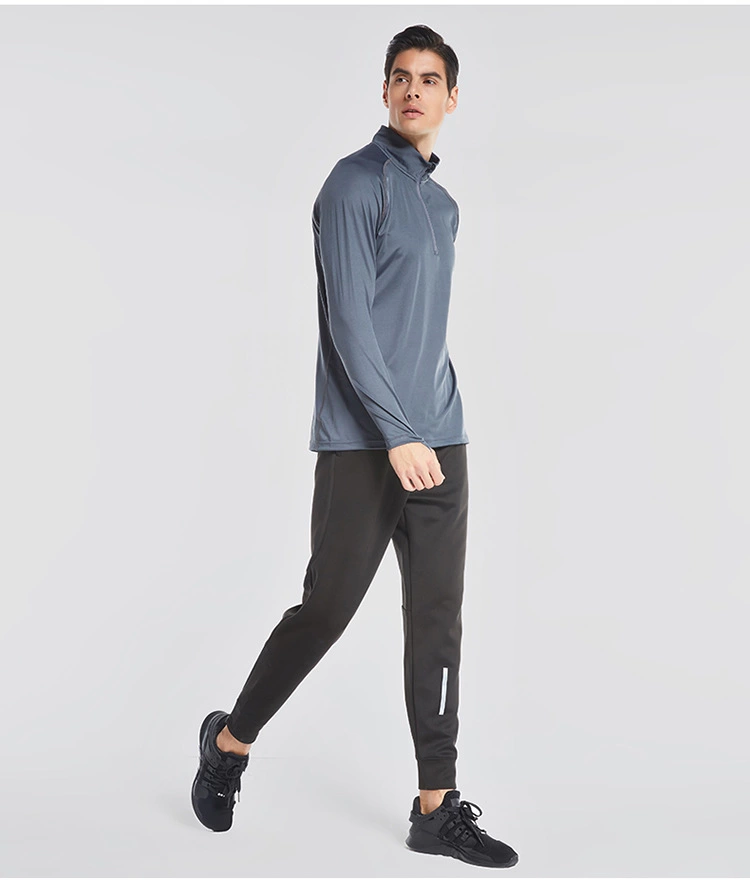 OEM Mens gym long sleeves compression t shirt slim fitness sport clothing