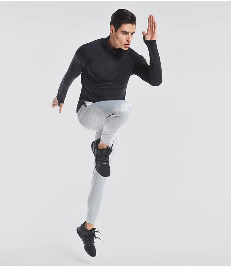 OEM Mens gym long sleeves compression t shirt slim fitness sport clothing