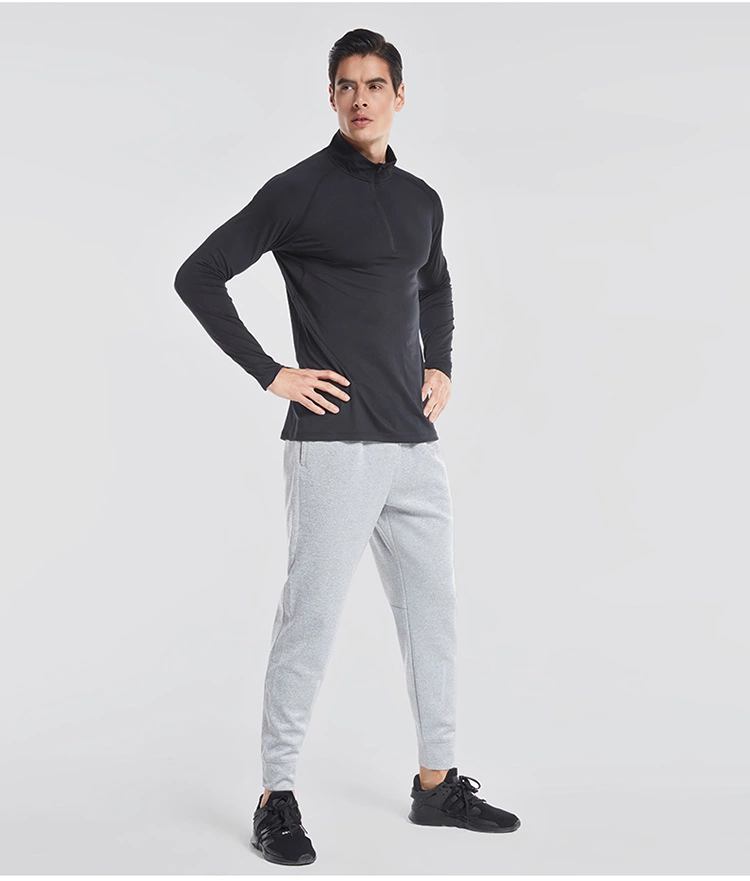 OEM Mens gym long sleeves compression t shirt slim fitness sport clothing