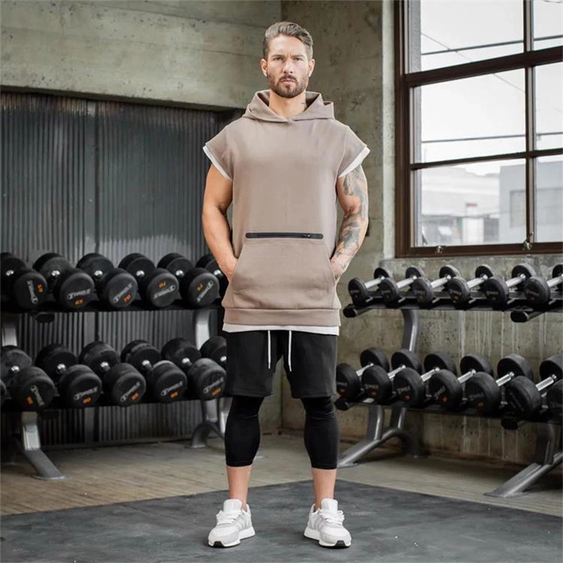 2018 New Arrival Custom Fitness Hoodie Men Hooded Sweatshirt