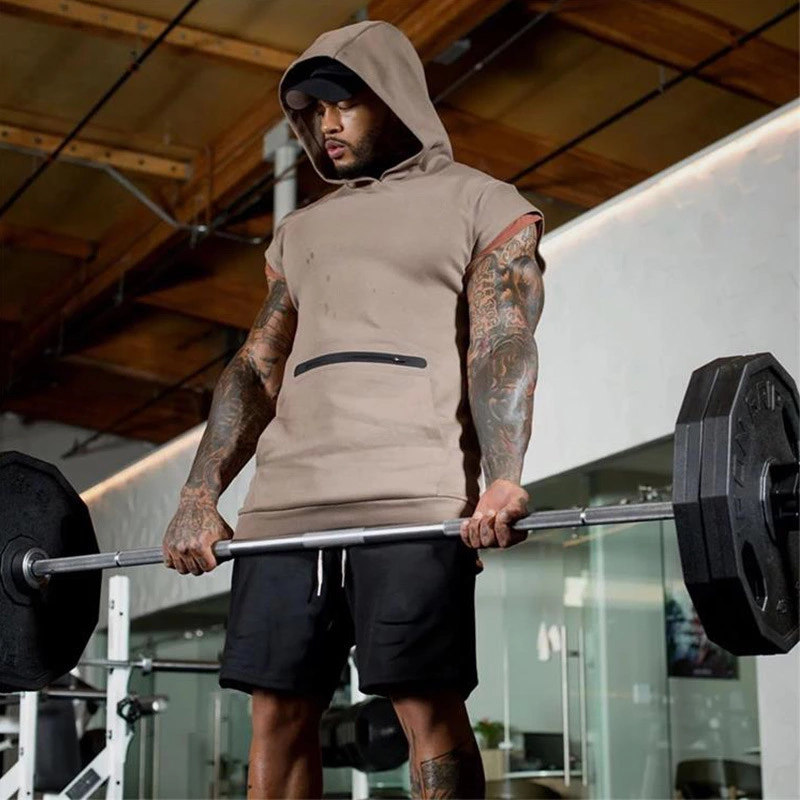 2018 New Arrival Custom Fitness Hoodie Men Hooded Sweatshirt