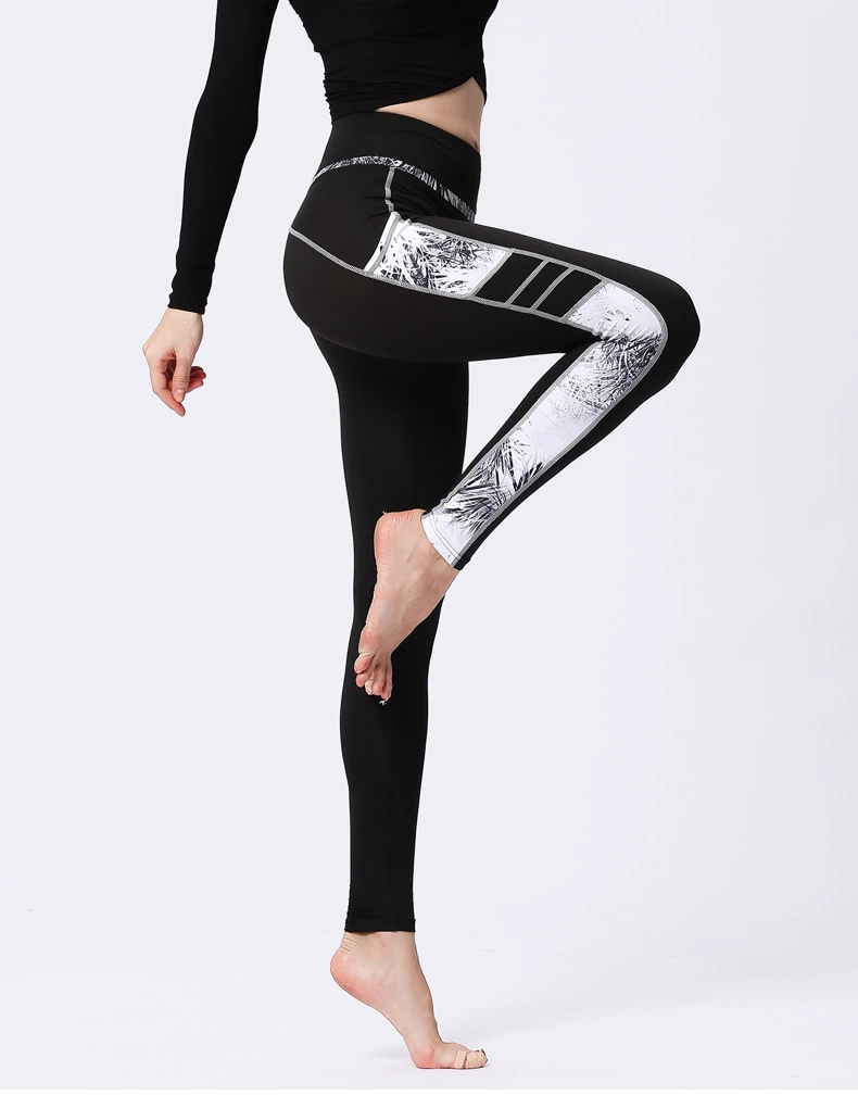 Mid Waist Print Solid More Color Leggings Yoga Pants Tights