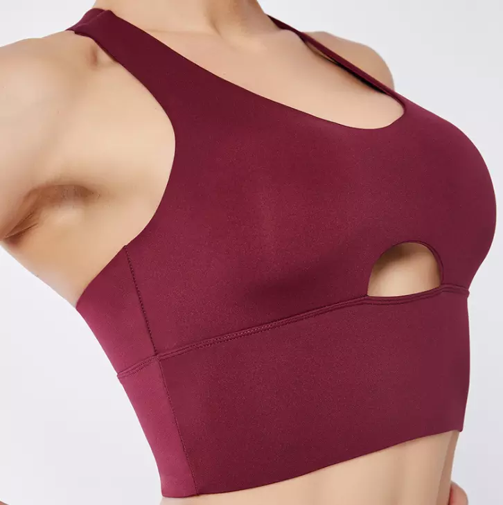 New Style Women's Super Soft Breathable Mesh Zipper Back Yoga Sports Bra with Removable Cups