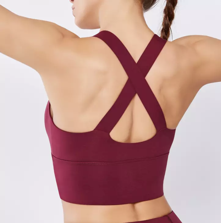 New Style Women's Super Soft Breathable Mesh Zipper Back Yoga Sports Bra with Removable Cups
