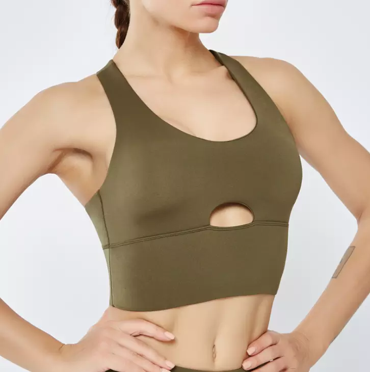 New Style Women's Super Soft Breathable Mesh Zipper Back Yoga Sports Bra with Removable Cups
