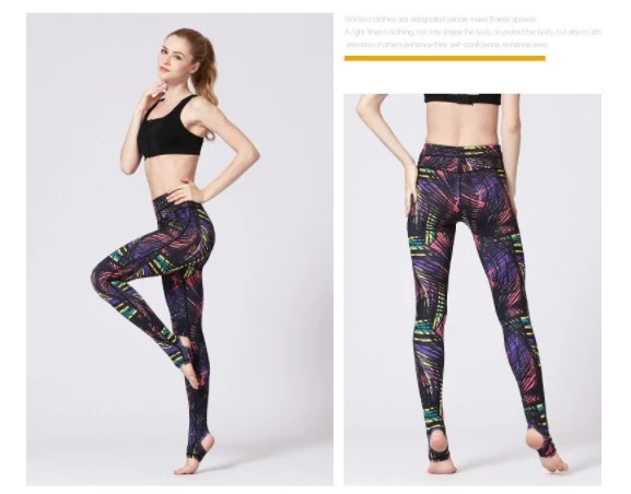New arrival ladies Sports printed Slim Yoga casual bulk leggings