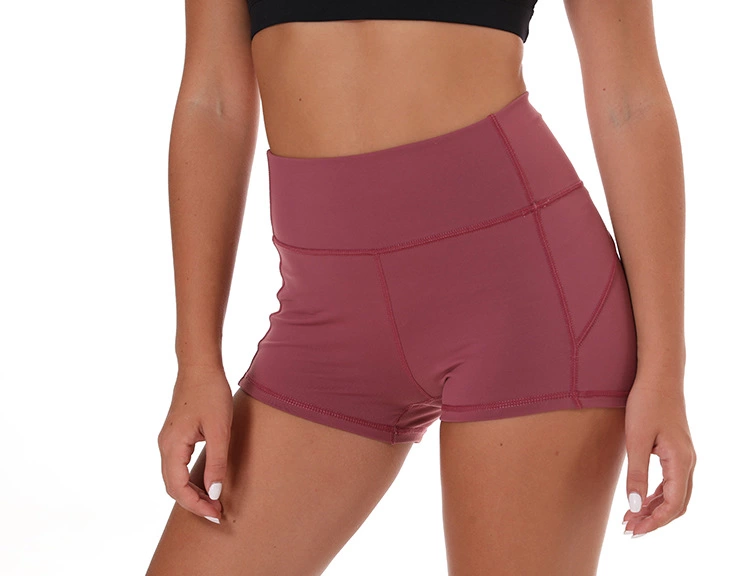 product-750.0-576.0 Nylon Solid More Color Splicing Simple design Shorts Yoga leggings