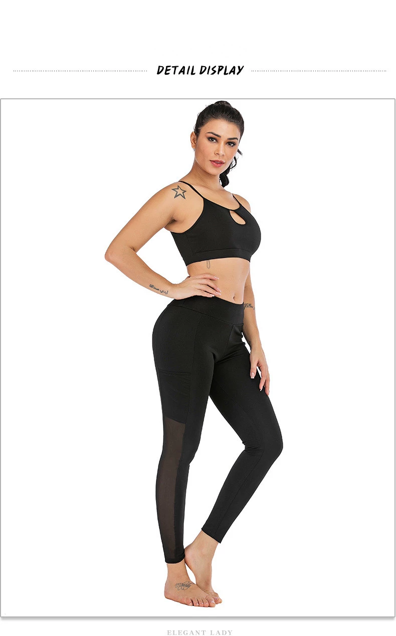 2019 compression gym wear leggings for women black yoga pants