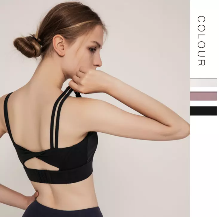 New Women Activewear Stretch High Waist Cationic Yoga Bra and Legging Set Mesh Design