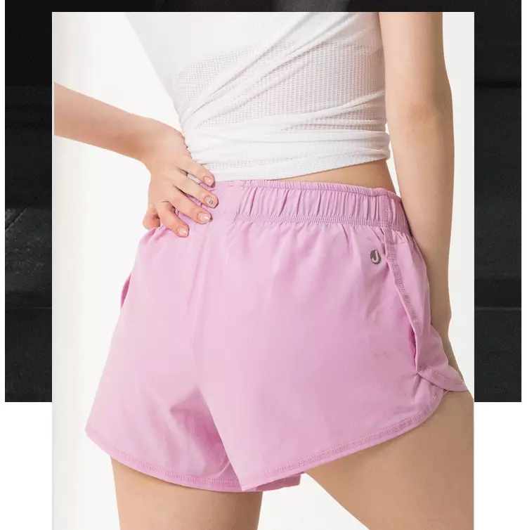 Anti-walking fitness fast dry breathable sports pants pure color casual yoga shorts women