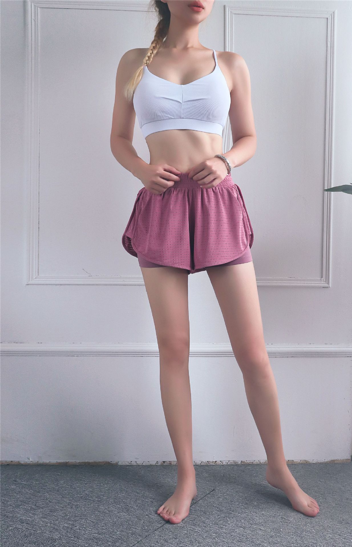 Fitness shorts for women with wide hips training running yoga speed dry shorts