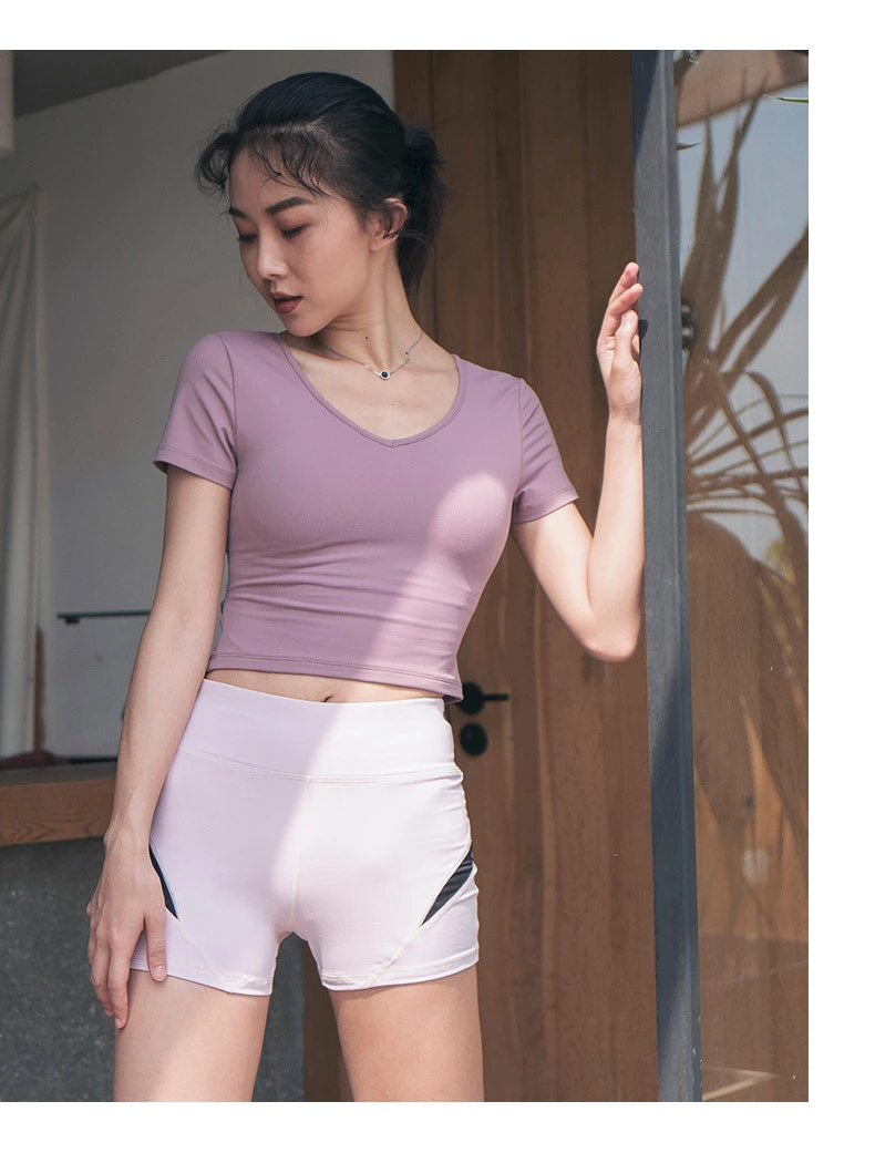 2019 new yoga shorts ladies peach buttocks sports shorts running pants yoga clothing wholesale