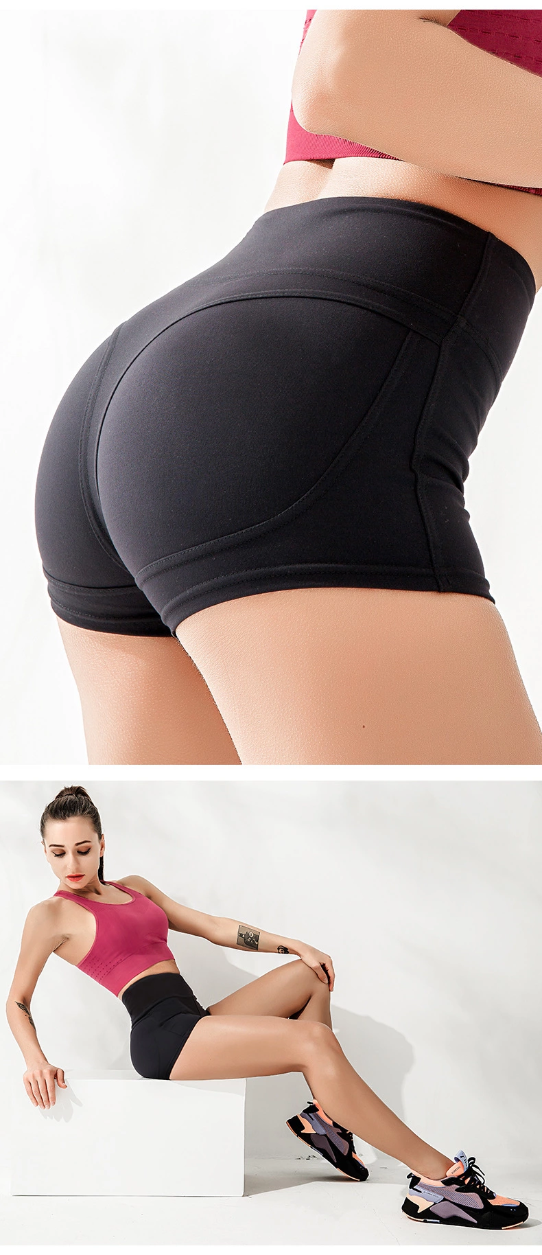 Quick dry tight breathable fitness running yoga shorts