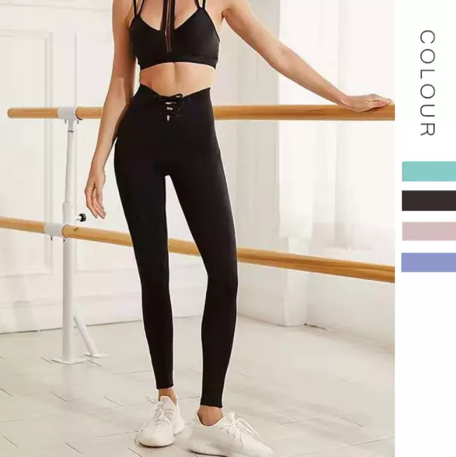Ladies Stretchy Gradient seamless leggings and bra set, New Women's High Elasticity sexx leggings photo