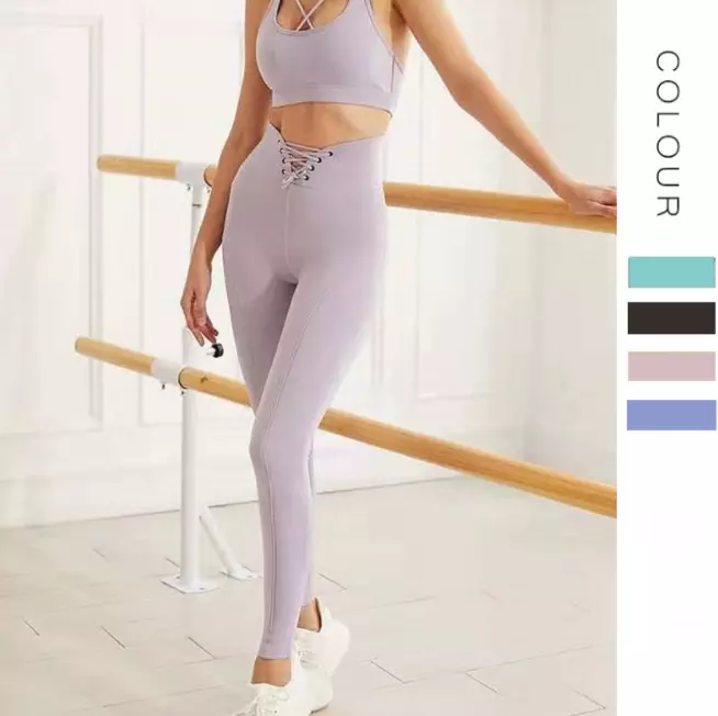 Ladies Stretchy Gradient seamless leggings and bra set, New Women's High Elasticity sexx leggings photo