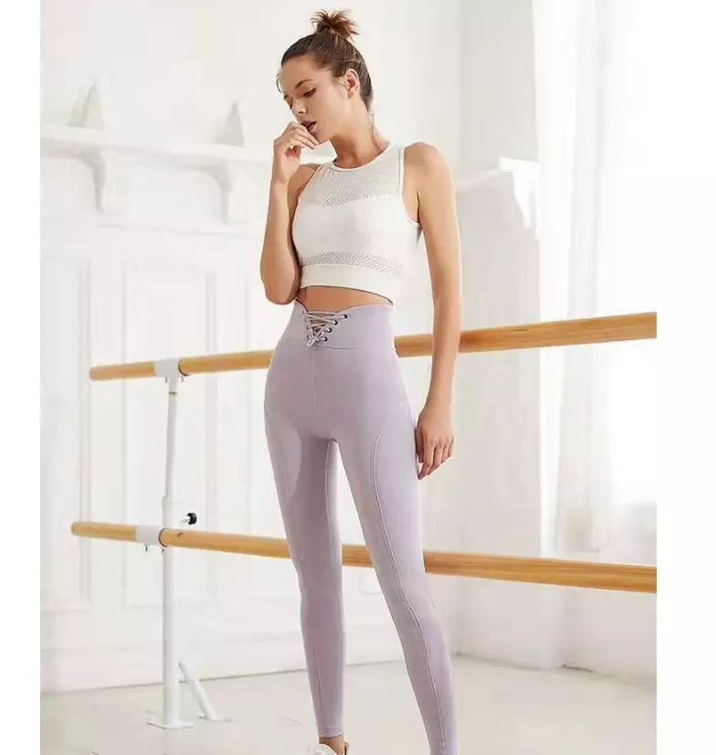 Ladies Stretchy Gradient seamless leggings and bra set, New Women's High Elasticity sexx leggings photo