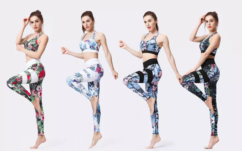 OEM Customized 2019 Printed Tropical Floral Paisley feather Leggings 3D Print leggings for women