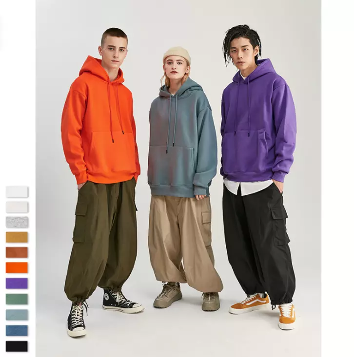 2019 Wholesale Basic Print cotton hoodies, Men's Customized Color reflective hoodie