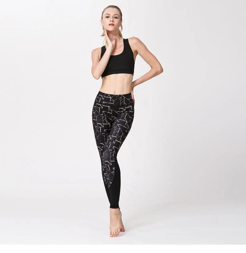tie-dyed breathable yoga pants Stitching tie-dyed breathable yoga pants Stitching