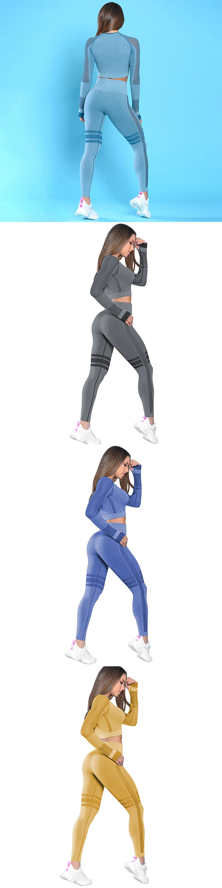 2020 HOT Women Gym Fitness Sportswear Bra and Pants Running Sport Mesh Leggings Yoga Sets