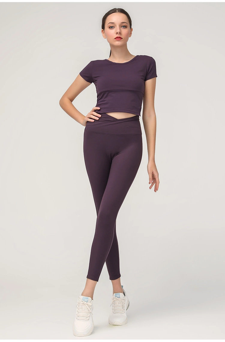 2020 new style Yoga Suit Sports Fitness Running Suit Leggings Suit