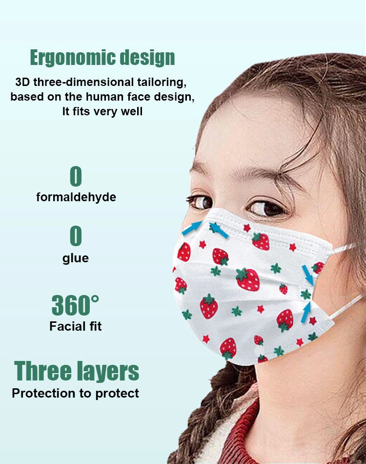 Personal Protective kidsFace Mask 3ply ,Disposable Face Mask For Children cheap face mask