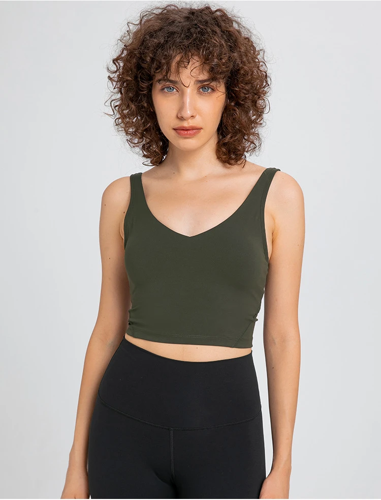 plus size yoga crop top medium impact sports bra