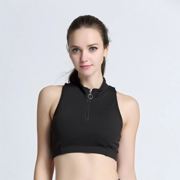 2018 Wholesale Fashion Zip Sports Bra