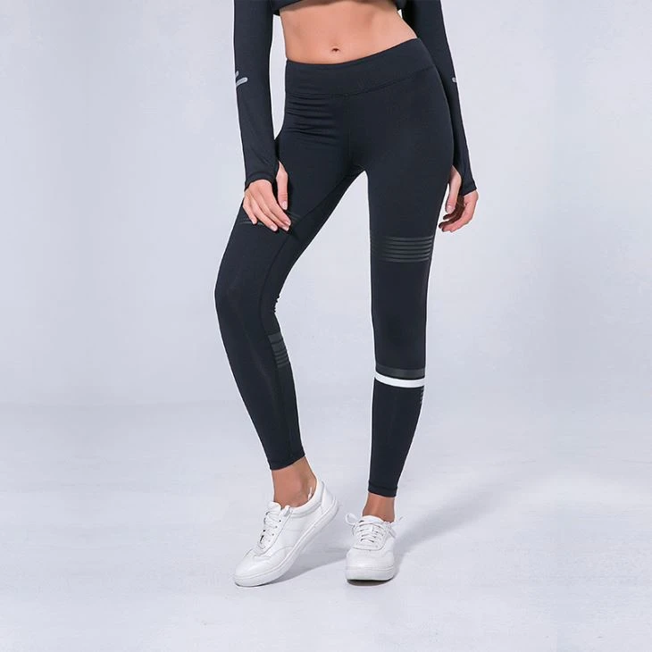 2019 High Quality Fitness Striped Printing Yoga Pants Stretch Sports Leggings For Women