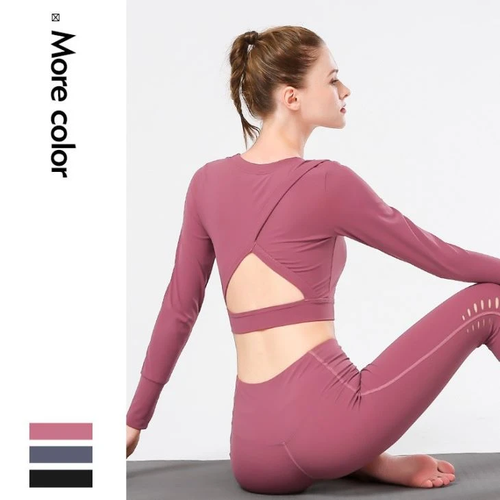 Sexy Yoga Shirts Women Long Sleeve Running T-Shirt Irregular Back Gym Crop Tops For Sports T Shirts Sexy Yoga Shirts Women Long Sleeve Running T-Shirt Irregular Back Gym Crop Tops For Sports T Shirts