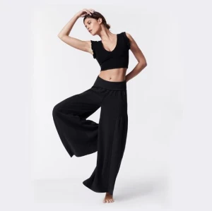 Casual Loose Sports Trousers Fitness Flared Yoga Pants Leggings